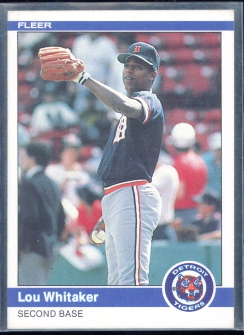 1984 Fleer Baseball LOU WHITAKER #92 Detroit Tigers (HOF)